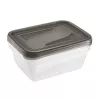 keeeper fredo fresh Set de recipientes de conservación, 3x 1,25 L, rectangulares, base transparente con tapa gris 3067582700000