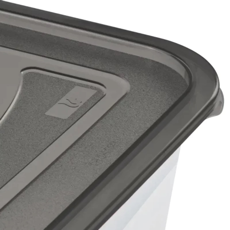 keeeper fredo fresh Set de recipientes de conservación, 3x 1,25 L, rectangulares, base transparente con tapa gris 3067582700000