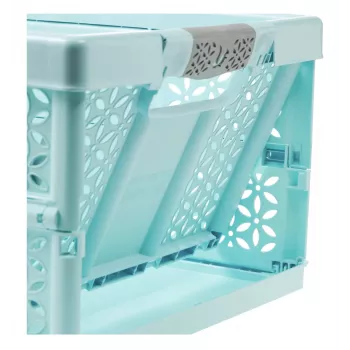 keeeper Caja plegable profesional lea, 32 litros, Aquamarin, carga 30 kg, asas Soft-Grip, PP/TPE, 1 unidad 10296624000NN