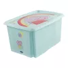 keeeper karolina Caja de almacenamiento Peppa Pig, 45 L, Aquamarin, con tapa, apilable 1223962433600