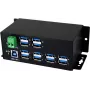EXSYS EX-1112HMS Hub industrial USB 3.2 Gen 1 de 12 puertos para carril DIN