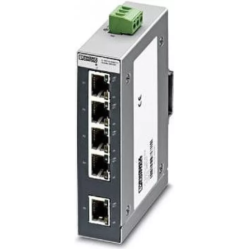 Phoenix Contact FL SWITCH SFNB 5TX Switch Ethernet industrial, 5 puertos 10/100 Mbps, carril DIN, 24 V DC 2891001
