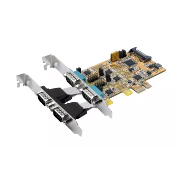 EXSYS EX-45034 Tarjeta PCIe serie RS-232/422/485 de 4 puertos (FTDI)