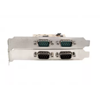 EXSYS EX-45034 Tarjeta PCIe serie RS-232/422/485 de 4 puertos (FTDI)