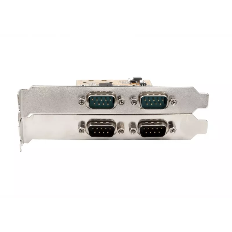 EXSYS EX-45034 Tarjeta PCIe serie RS-232/422/485 de 4 puertos (FTDI)