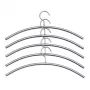 KERKMANN Perchas de acero, aluminio plateado, 10 mm de grosor, 460 mm de largo, curvadas, 5 uds. (6219)