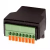 EXSYS EX-49112 Adaptador RJ45 hembra a bloque de terminales de 8 pines con pulsador, CAT.5e