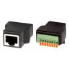 EXSYS EX-49112 Adaptador RJ45 hembra a bloque de terminales de 8 pines con pulsador, CAT.5e