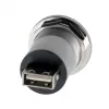 EXSYS EX-49191 Adaptador USB 2.0 para empotrar, USB-A hembra a USB-A hembra, metal