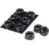 3M SJ 5009 MPBB Topes redondos autoadhesivos, negro, 22,3 mm de diámetro x 10,1 mm de altura, 6 uds.