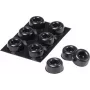 3M SJ 5009 MPBB Topes redondos autoadhesivos, negro, 22,3 mm de diámetro x 10,1 mm de altura, 6 uds.