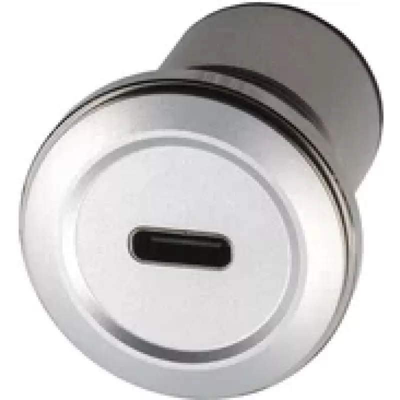 EXSYS EX-49194 Adaptador de empotrar metálico, USB-C hembra a USB-A hembra