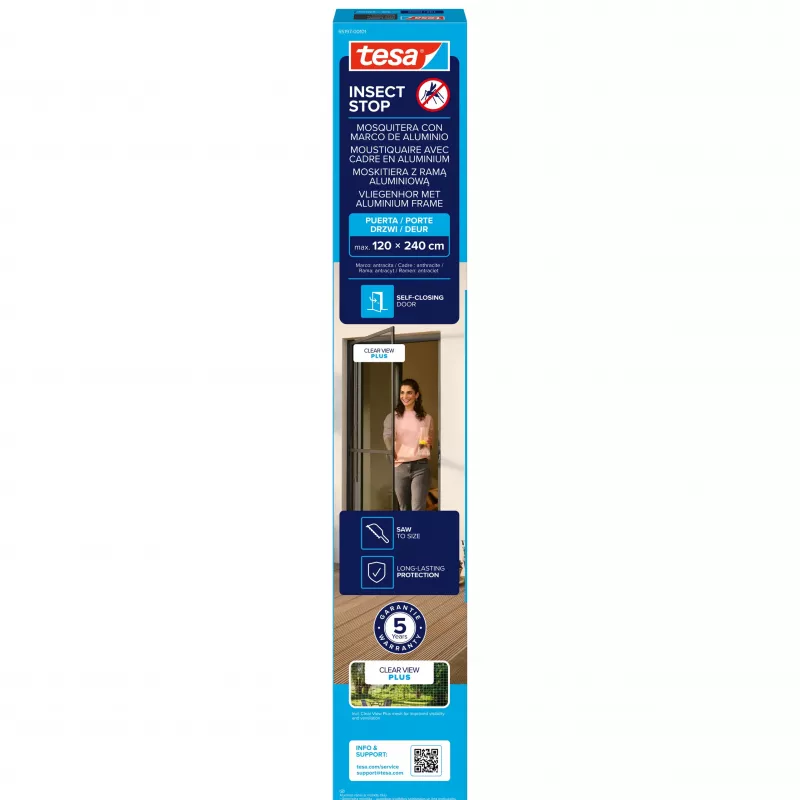 tesa Insect Stop Antracita Puerta mosquitera 1,2 x 2,4 m 55197-00101-00