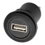 EXSYS EX-49212 Adaptador USB 2.0 para empotrar, USB-A hembra a USB-A hembra, negro