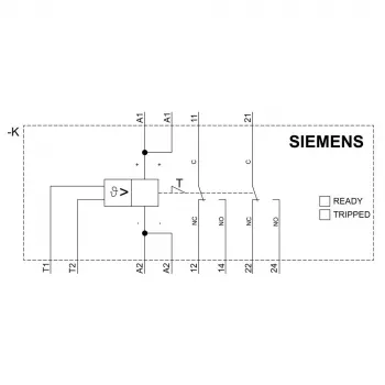 Siemens SIRIUS 3RN2 Relé de protección de motor por termistor 3RN2011-1BA30, 24 V AC/DC, 1 NA + 1 NC, bornes de tornillo, carril DIN