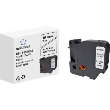 Renkforce RF-LT-D45803 Cartucho de cinta de rotulación compatible DYMO D1, 19 mm, blanco/negro, 7 m RF-6027838