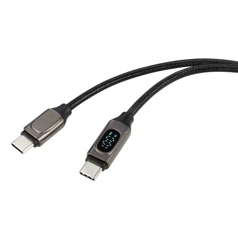 Renkforce Cable USB-C a USB-C 2.0, 2 m, plateado (metálico) RF-6249498