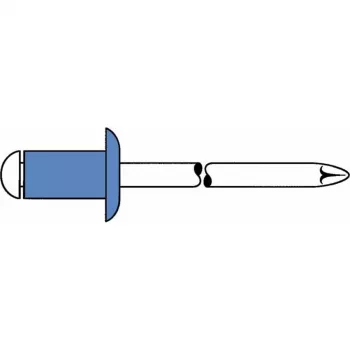 GESIPA remache ciego acero/acero 4x8mm cabeza plana redonda rango de agarre 2,5-4,5mm (6310443)