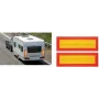 IWH placa de señalización trasera ECE 70 naranja fluorescente amarillo reflectante 565 x 195 mm 097607