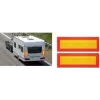 IWH placa de señalización trasera ECE 70 naranja fluorescente amarillo reflectante 565 x 195 mm 097607