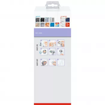 tesa MOON WHITE set de cepillo de váter y soporte, autoadhesivo, metal, blanco mate 40571-00000-00