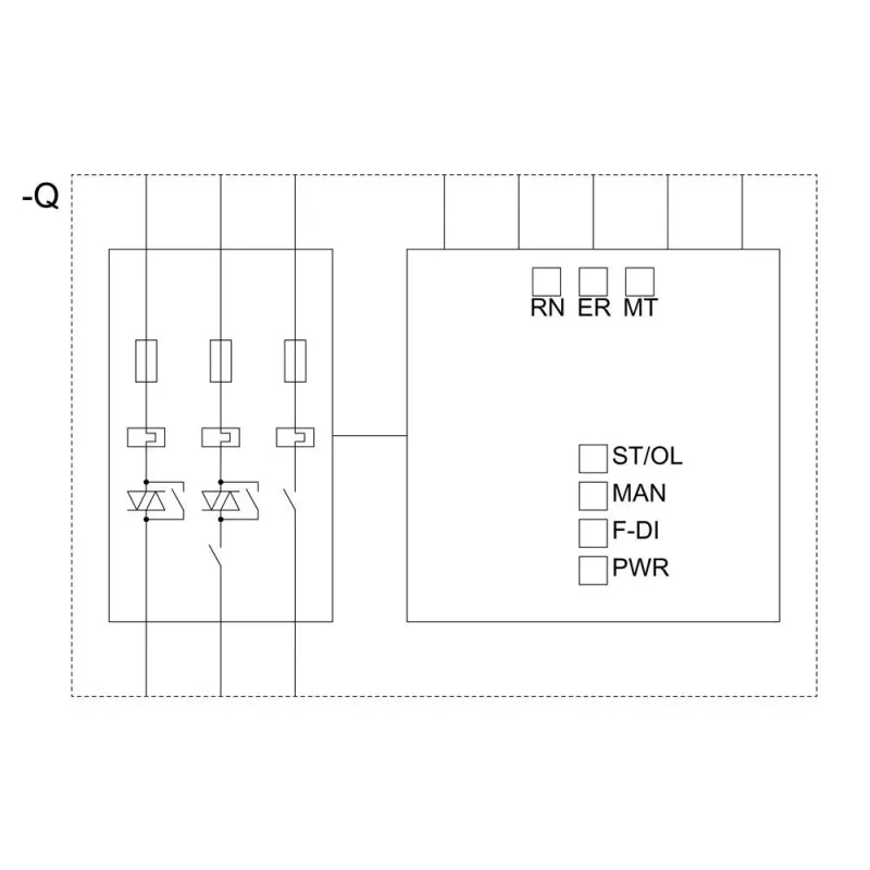Siemens SIRIUS 3RK1 arrancador de motor 3RK1308-0CE00-0CP0, 0,3-1,25 A, DOL, 3 polos, 200 V AC