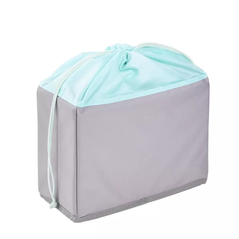 keeeper nea bolsa para fruta y verdura, 9 litros, gris/aguamarina, con cordón, plegable, apta para alimentos, 1 unidad 1229562400000