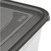 keeeper fredo fresh set de recipientes de almacenamiento de alimentos, 5x 0,5 L, rectangular, transparente con tapas grises 3067282700000