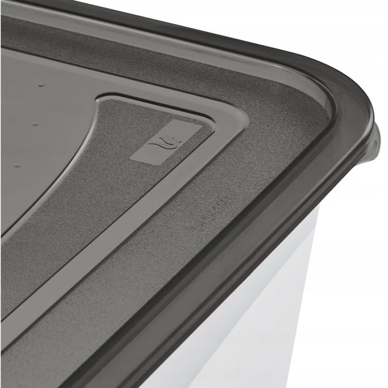 keeeper fredo fresh set de recipientes de almacenamiento de alimentos, 5x 0,5 L, rectangular, transparente con tapas grises 3067282700000