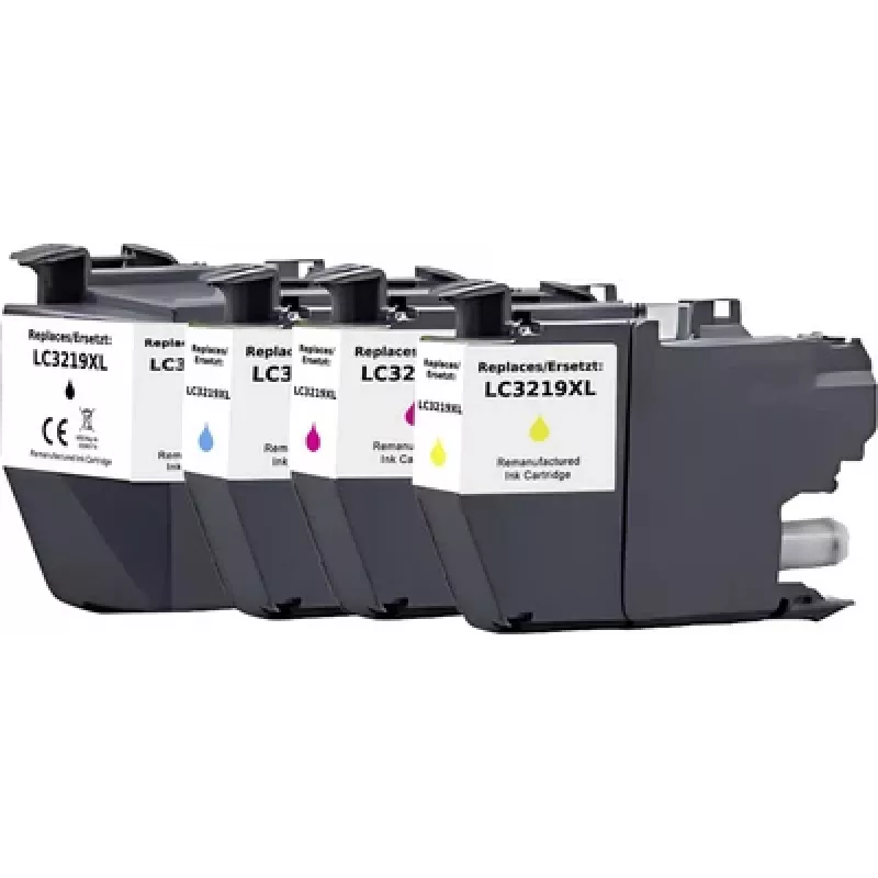 Renkforce pack combinado de cartuchos de tinta compatibles para Brother LC-3219XL Serie – negro, cian, magenta, amarillo (RF-6954012)