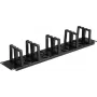 Renkforce RF-7116968 panel de gestión de cables para rack de 19 pulgadas 2U soportes giratorios 360° negro