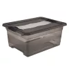 keeeper Cornelia caja de almacenamiento, 12 L, gris cristal transparente, con tapa deslizante 1094182700000