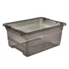 keeeper Cornelia caja de almacenamiento, 12 L, gris cristal transparente, con tapa deslizante 1094182700000