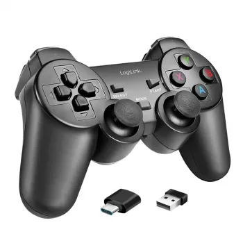 LogiLink AA0187 mando de juegos inalámbrico 2,4 GHz negro 8 m de alcance PC Android PS3