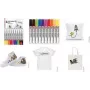 Marabu set de rotuladores textiles, 10 colores diferentes, base acuosa, resistente al lavado hasta 60°C tras fijación 0115000000200