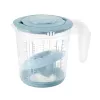 keeeper Matteo set de vasos medidores, 3 piezas, PP, Nordic Grey/transparente, escalas integradas para líquidos, azúcar, harina 3004568015500