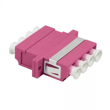 LogiLink LC-Duplex set de acopladores de fibra óptica Quad, violeta, 12 piezas FA04LC7