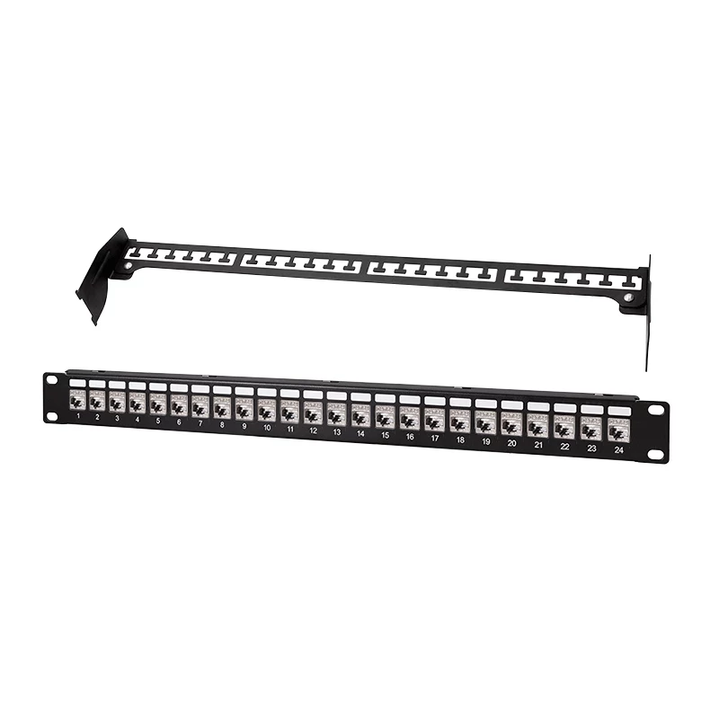 LogiLink PrimeLine panel de parcheo Keystone Cat.6A apantallado de 24 puertos, 19