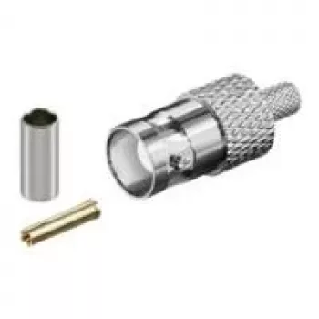 Wentronic Goobay conector hembra de crimpado BNC para cable RG 58/U con pin dorado 11357