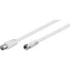 Wentronic Goobay cable de conexión SAT/antena, blanco, 2,5 m - conector F a conector IEC/coaxial (11727)