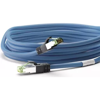 Wentronic 45657 cable de red Cat8.1 S/FTP, RJ45, 0,25 m, azul