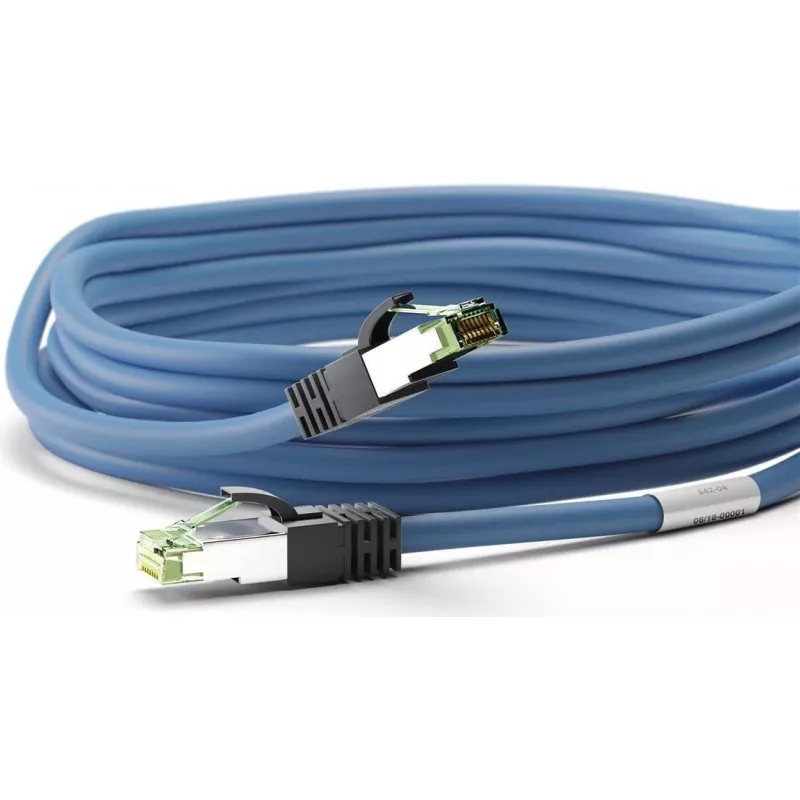 Wentronic 45657 cable de red Cat8.1 S/FTP, RJ45, 0,25 m, azul