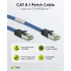 Wentronic 45657 cable de red Cat8.1 S/FTP, RJ45, 0,25 m, azul