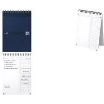 Oxford Essentials Time Manager planificador de escritorio diario, DIN A5, azul oscuro, 60 hojas, autosostenible, vista diaria, 1 ud. 400202462