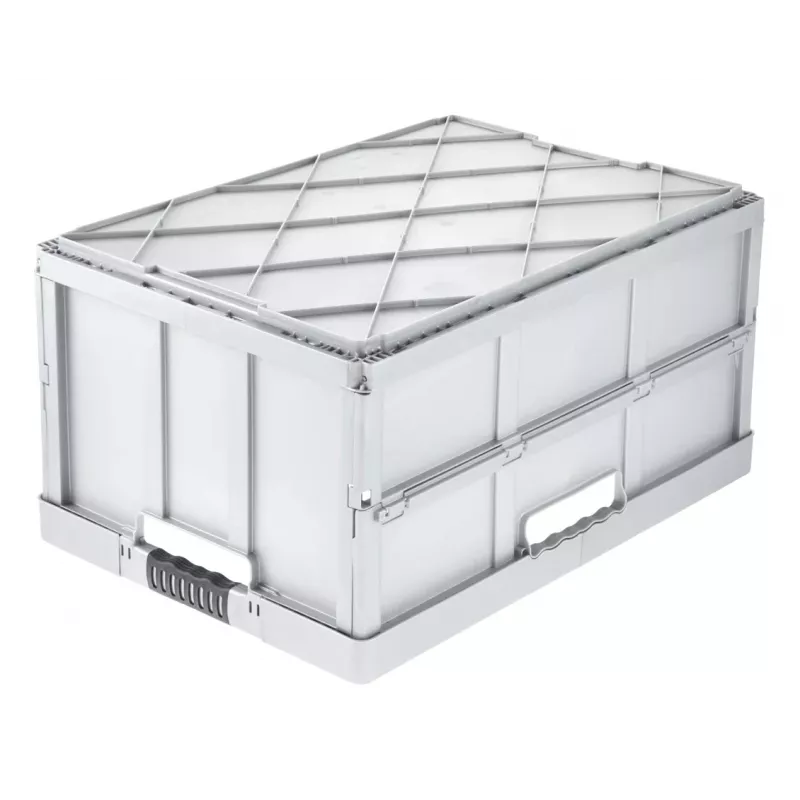 keeeper caja plegable profesional benno, 45 litros, gris claro, asas suaves integradas, 50 kg de carga 1023716000000