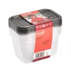 keeeper fredo fresh set de recipientes de almacenamiento, 4 x 0,75 L, rectangular, transparente con tapas grises 3067382700000