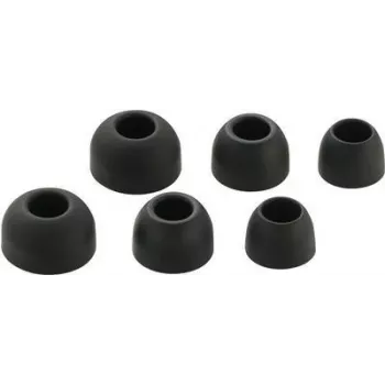 Basetech YTI-189 almohadillas de repuesto para auriculares, 3 pares, negras (BT-2201974)