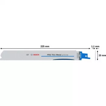 Bosch S 1137 EAF hoja de sierra sable para metal grueso, 225 mm, pack de 5 2608658989