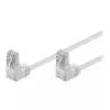 Wentronic Goobay cable de red CAT 5e con 2 conectores en ángulo de 90°, F/UTP, blanco, 2 m - CCA aluminio revestido de cobre, 2x RJ45 90° (8P8C) (96063)