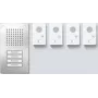 Siedle SET CLAB 850-4 E/W set de audio Classic acero inoxidable/blanco (210010048-00)